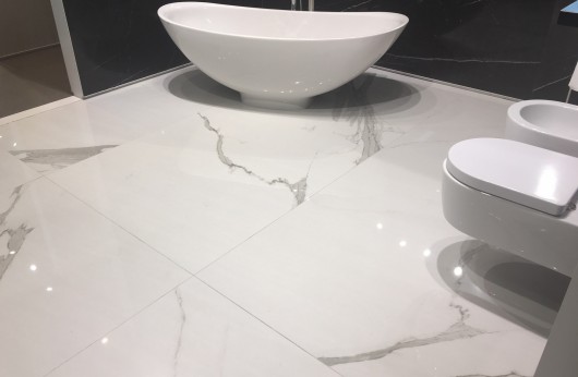 Gres porcelain tile 5,5 mm tickness Calacatta marble polished 60x120