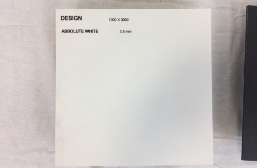 Gres porcelain tile 3 mm tickness Absolute White